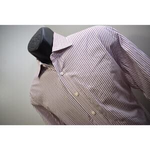 39042 Mens Holland & Sherry London 1836 Long Sleeve Striped Dress Shirt Large